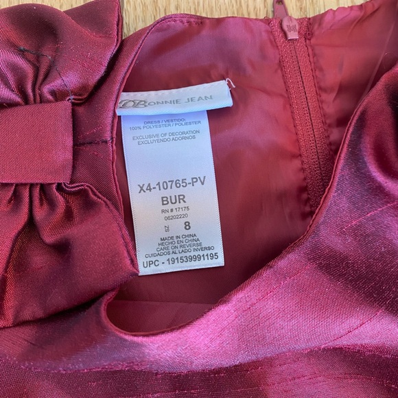 Matching Girls Crimson Holiday/Christmas Dresses size 8 and 10 - Picture 3 of 5